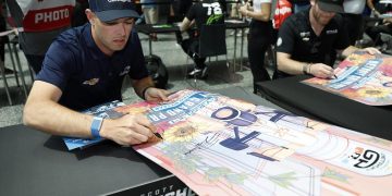 Scott McLaughlin during an IndyCar signing session. Image: Supplied