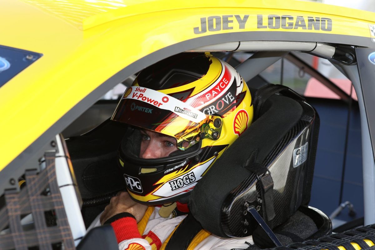 Scott McLaughlin drove a NASCAR in a demonstration on the Gold Coast in 2018. Picture: Matthew Paul Photography