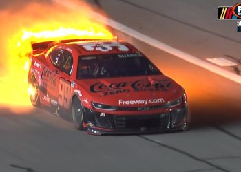 Daniel Suarez's Chevrolet Camaro.