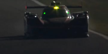 The lights went out on the #01 Cadillac with just a few minutes remaining.