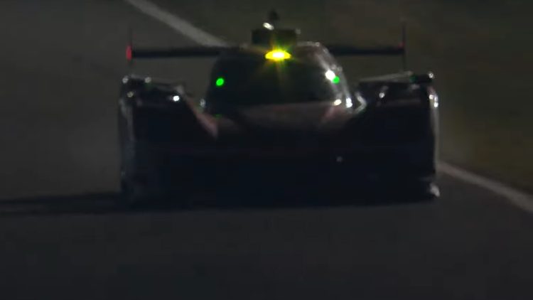 The lights went out on the #01 Cadillac with just a few minutes remaining.