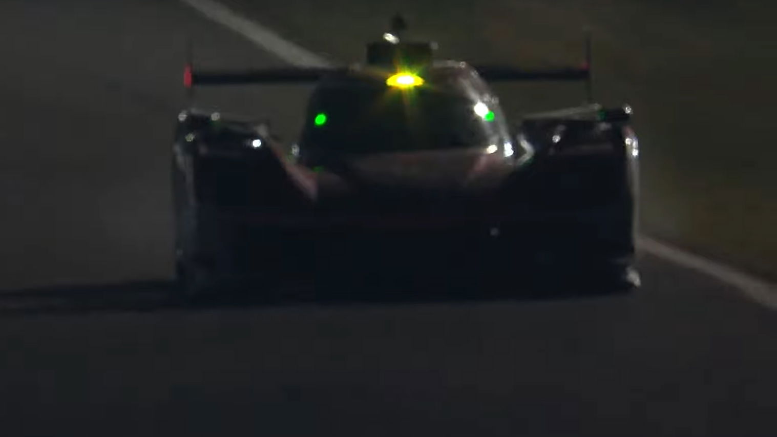 The lights went out on the #01 Cadillac with just a few minutes remaining.