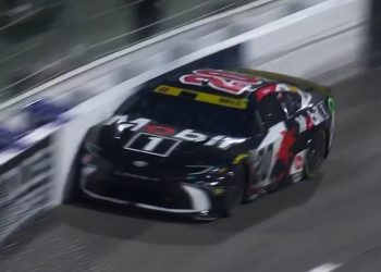 Christopher Bell rides the wall at Martinsville Speedway.