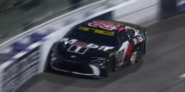 Christopher Bell rides the wall at Martinsville Speedway.