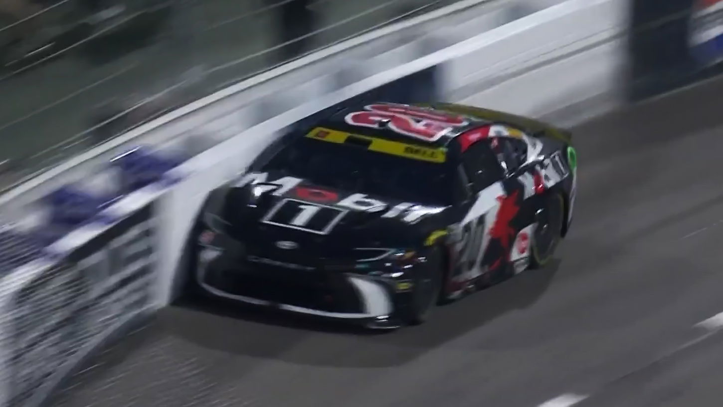 Christopher Bell rides the wall at Martinsville Speedway. 