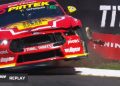 Anton De Pasquale whacks the tyre bundle at Turn 1 during Practice 1 for the Repco Supercars Championship at the VAILO Adelaide 500.