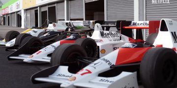 Replicas of cars raced by Aytron Senna to feature in the Netflix-produced 'Senna' series.