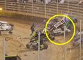 Shane van Gisbergen was caught in a multi-car pile-up at Western Springs Speedway.