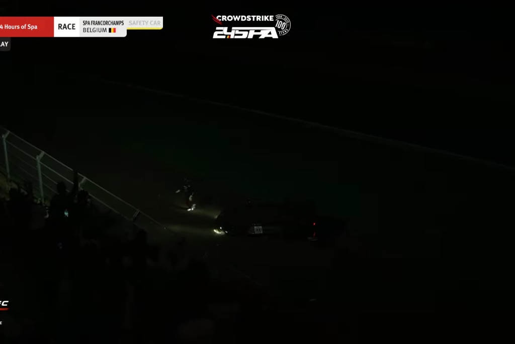 Martin Konrad walks away after a crash in the Triple Eight Mercedes-AMG in the 24 Hours of Spa. Image: GTWorld