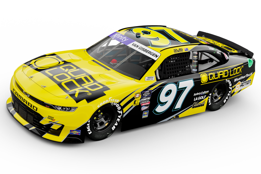 The Marcos Ambrose retro livery with which Shane van Gisbergen will race at Darlington on NASCAR throwback weekend. Image: Supplied