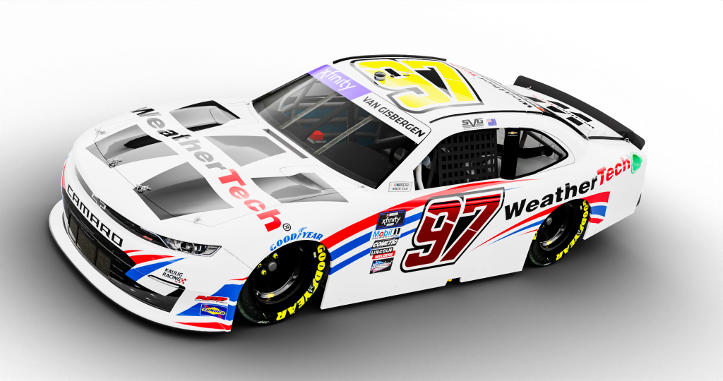 A render of Shane van Gisbergen's Xfinity Series entry in its WeatherTech Livery. Image: Supplied
