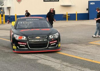 Shane van Gisbergen completed his first day of superspeedway testing in this Chevrolet SS. Image: Pinnacle Racing Group Facebook