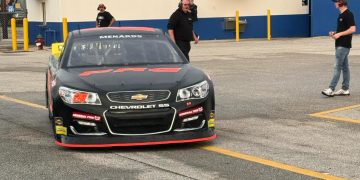 Shane van Gisbergen completed his first day of superspeedway testing in this Chevrolet SS. Image: Pinnacle Racing Group Facebook
