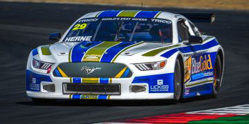 Nathan Herne was disqualified from the fourth race of Trans Am at Queensland Raceway,