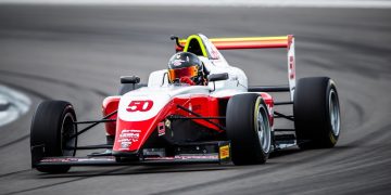 Jack Taylor recorded his first top three at Silverstone in the Fortec Motorsport entry., Image: GB4 / Jakob Ebrey