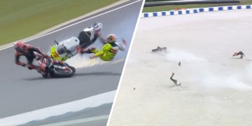 The Phillip Island Sprint was rocked by a high-speed crash. Image: Fox Sports