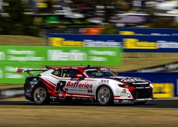 The #8 R&J Batteries Racing Chevrolet Camaro of Andre Heimgartner and Declan Fraser.