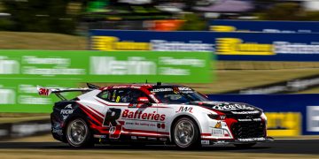 The #8 R&J Batteries Racing Chevrolet Camaro of Andre Heimgartner and Declan Fraser.