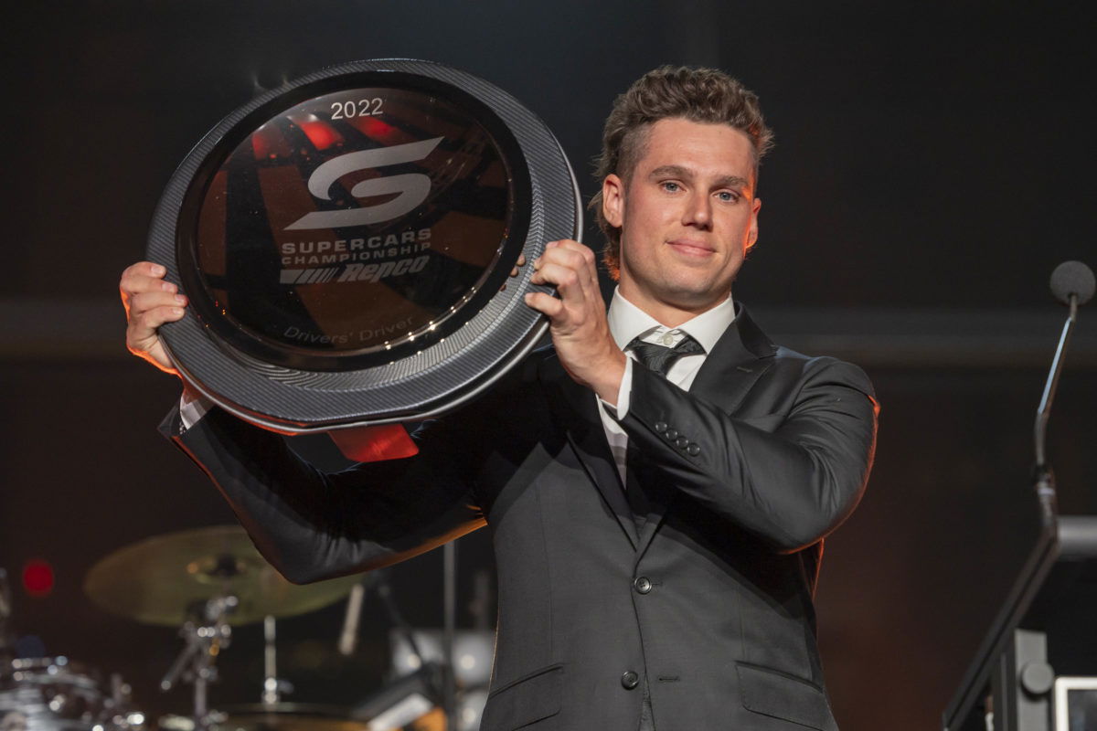 Cameron Waters picked up an honour at the Supercars Gala Awards