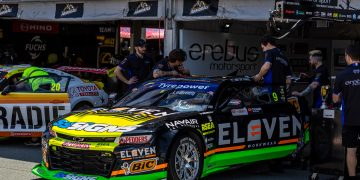 Jack Le Brocq's Erebus Motorsport Chevrolet Camaro at the Gold Coast 500.