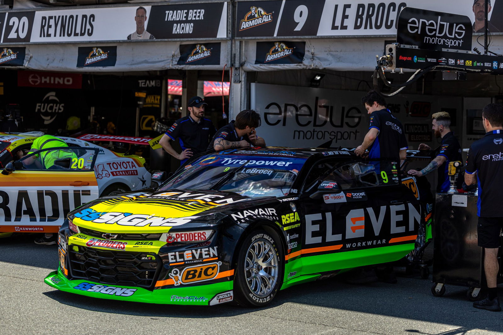 Jack Le Brocq's Erebus Motorsport Chevrolet Camaro at the Gold Coast 500.