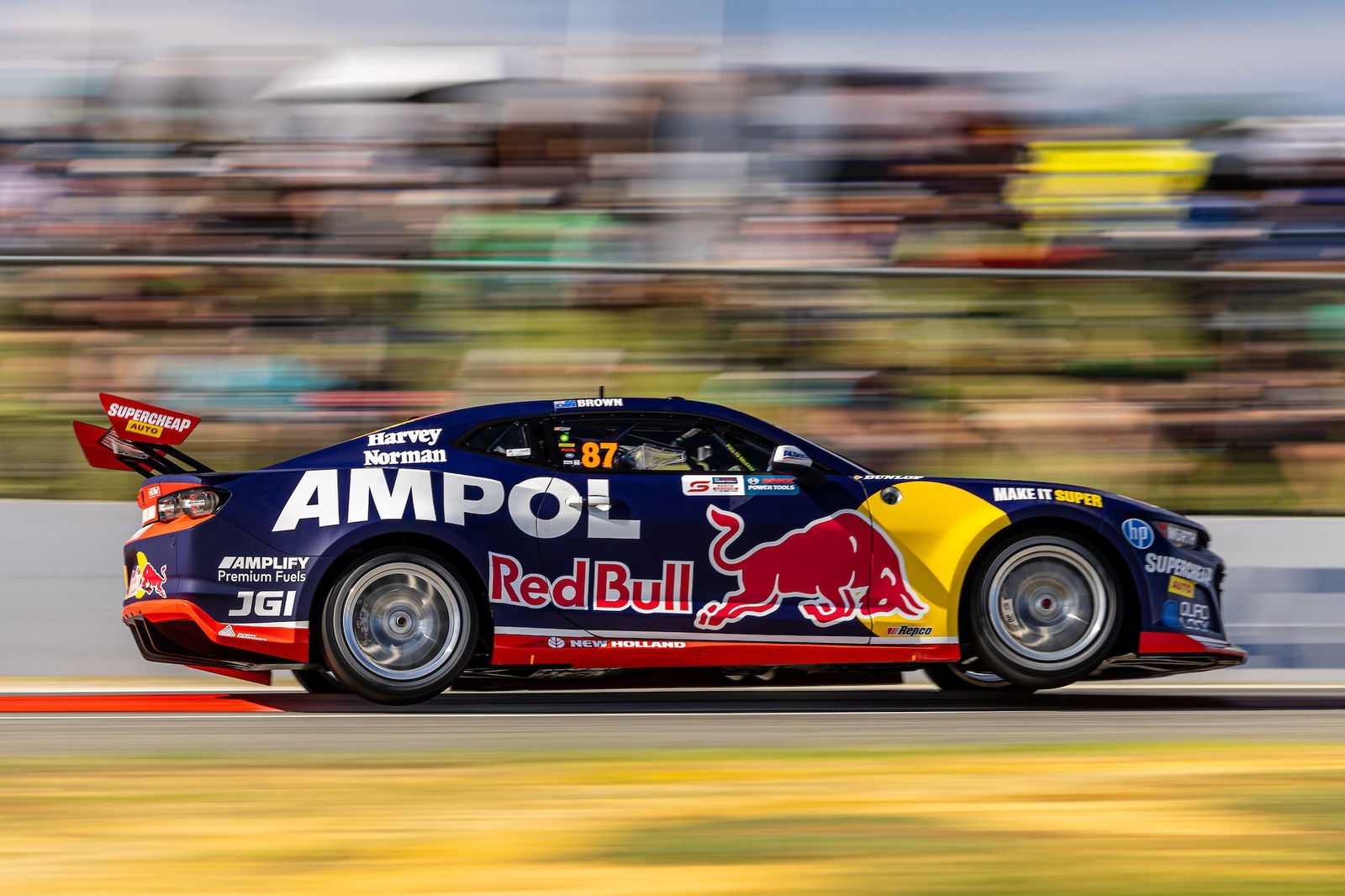 The #87 Red Bull Ampol Racing Chevrolet Camaro ZL1 of Will Brown.