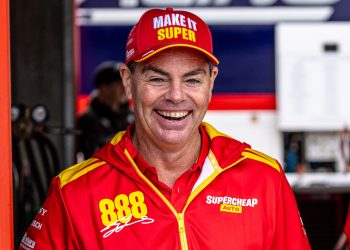 Craig Lowndes will join Cooper Murray in a Supercheap Auto-backed wildcard at the Sandown 500 and Bathurst 1000. Image: Rhys Vandersyde/InSyde Media