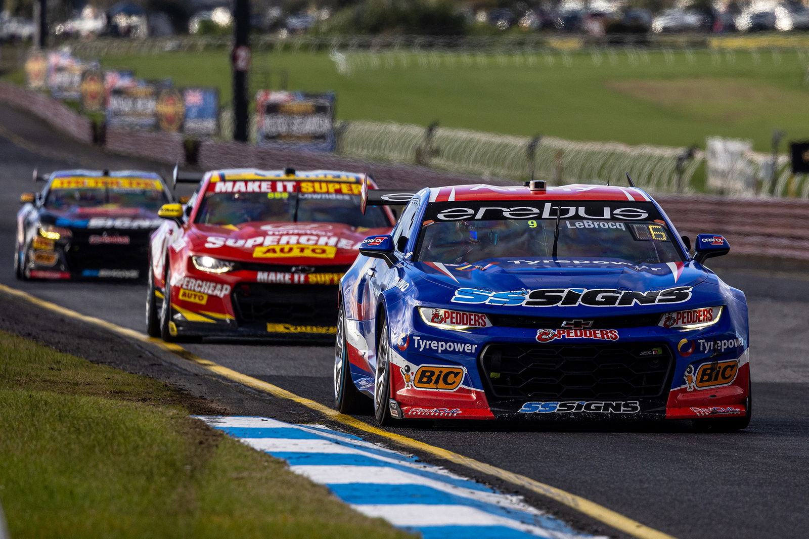 The Jack Le Brocq/Jayden Ojeda Chevrolet Camaro at Sandown Raceway.