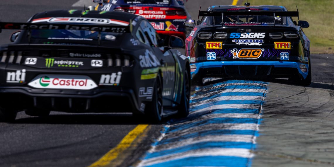 Supercars action at Sandown