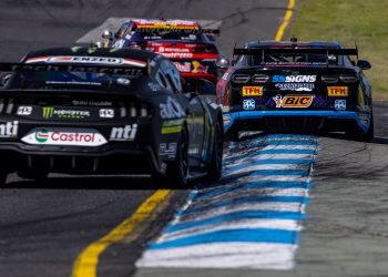 Supercars action at Sandown