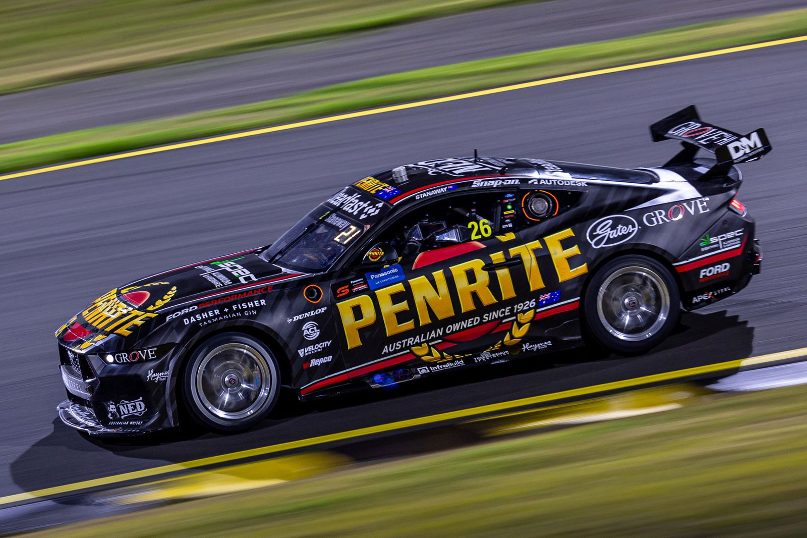 Richie Stanaway drives for Grove Racing in Supercars.