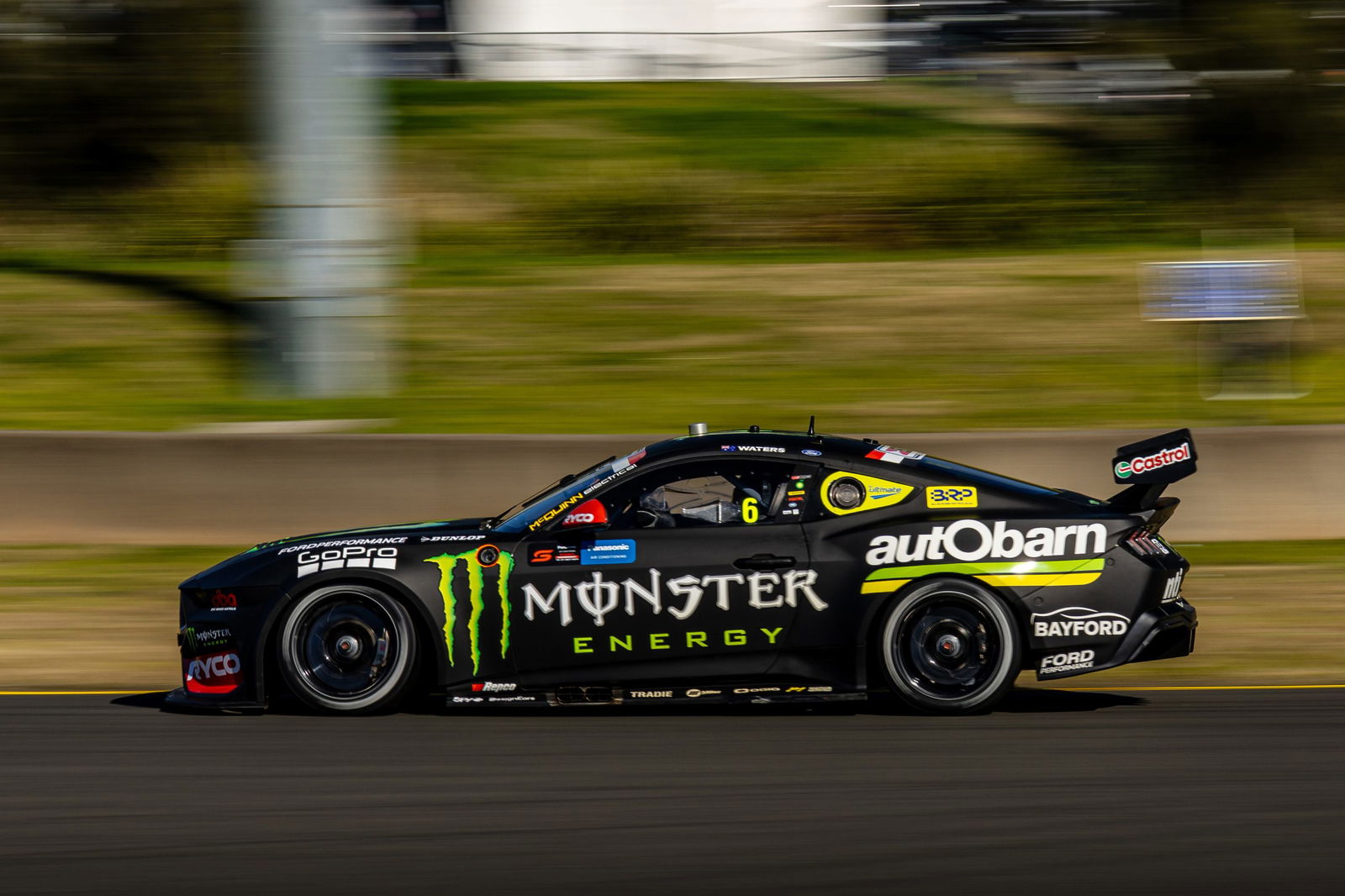 Cameron Waters in the #6 Monster Energy Ford Mustang.