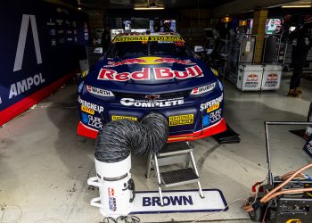 Will Brown's Red Bull Camaro in Tasmania. Image: InSyde Media