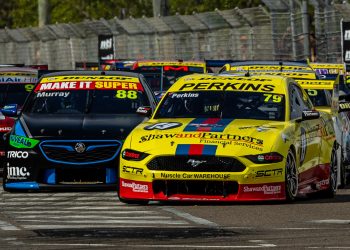 Jack Perkins at the head of the Super2 Series field at Townsville.