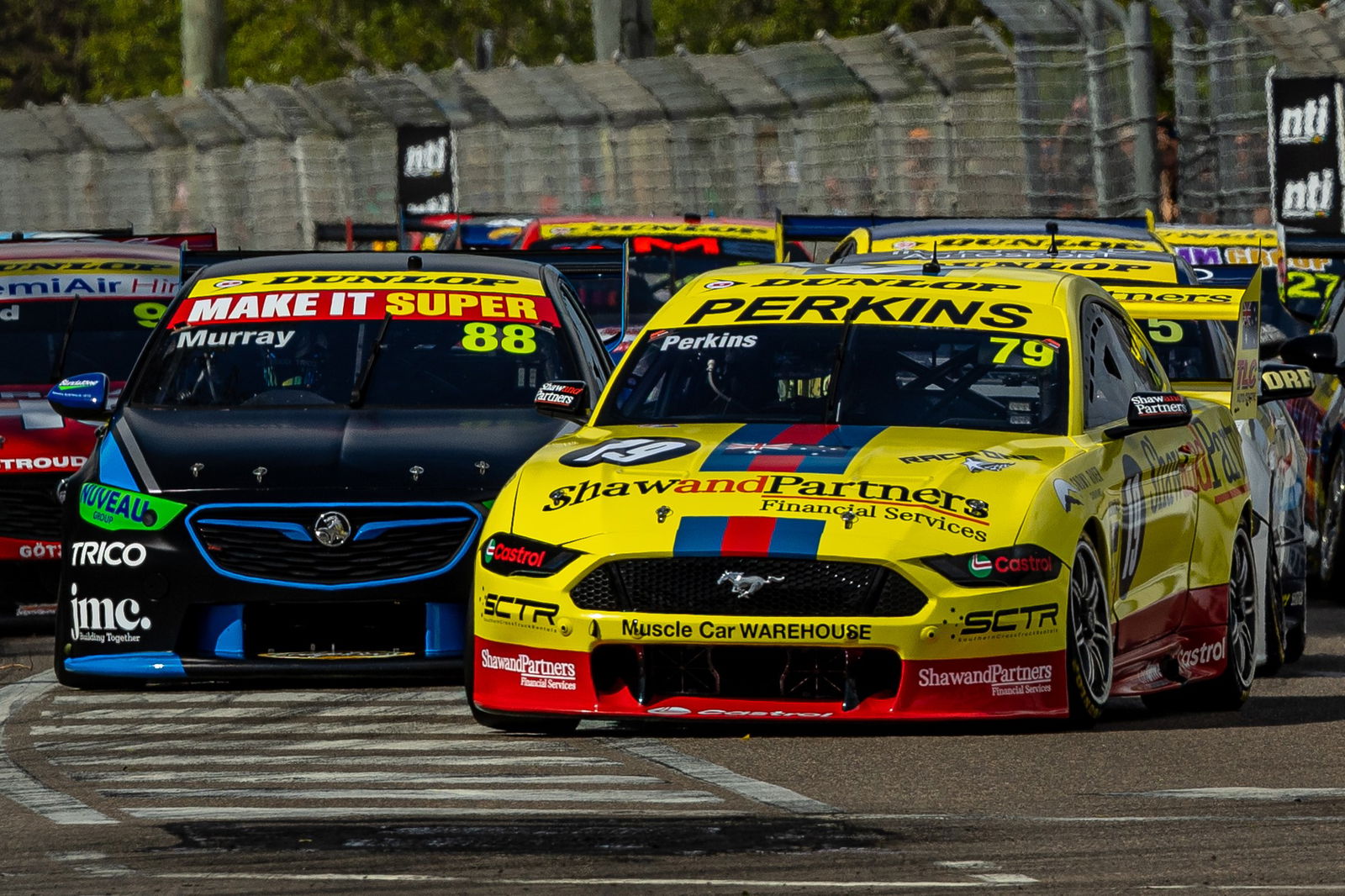 Jack Perkins at the head of the Super2 Series field at Townsville.