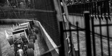 Sprintcars lined up at Sydney International Speedway. Image: ZP Images