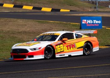 TFH Hrie Services who support the Josh Thomas' Mustang will now also partner up with TA2 Muscle Cars. Image: Supplied