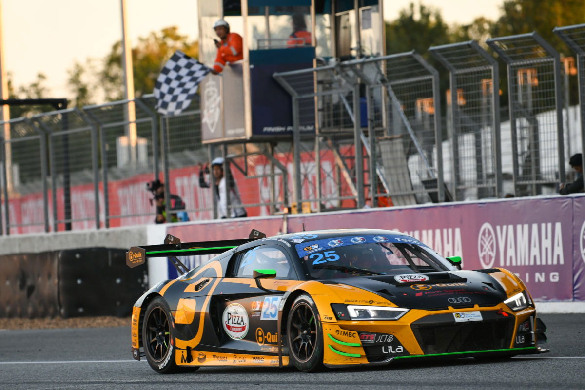 The #25 Absolute Racing duo of Akash Nandy/Sandy Stuvik won the Super Car GT3 Pro title in the 2023 B-Quik Thailand Super Series