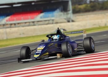 Former Formula Ford racer Jimmy Piszcyk brought his 2023 F4 experience to SA for victory in the first Australian F4 race.