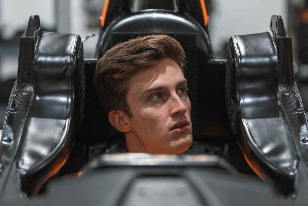 Theo Pourchaire will drive for McLaren in the Long Beach IndyCar race. Image: Supplied