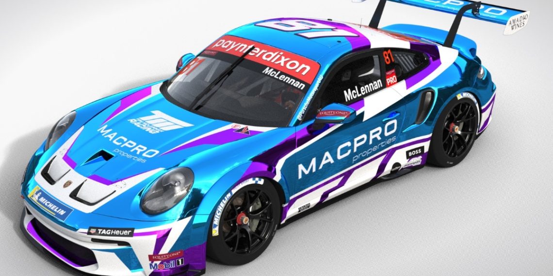 Familar colours for McLennan to race in as he moves to the top level Porsche series. Image: Supplied