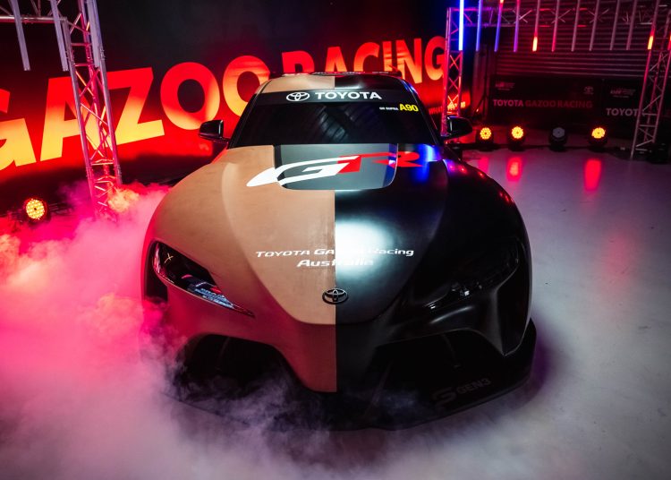 Toyota Australia unveils full-size model of GEN3 GR Supra Supercar at Bathurst.