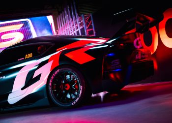 Toyota Australia unveils full-size model of GEN3 GR Supra Supercar at Bathurst.