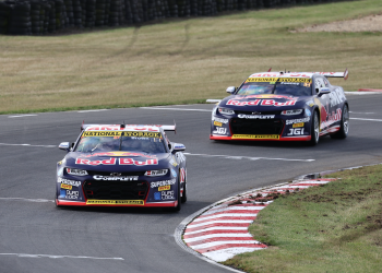 The Triple Eight Camaros at Symmons Plains. Image: InSyde Media