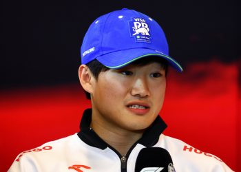 Yuki Tsunoda has been handed a significant fine for comments he made over team radio. Image: XPB Images