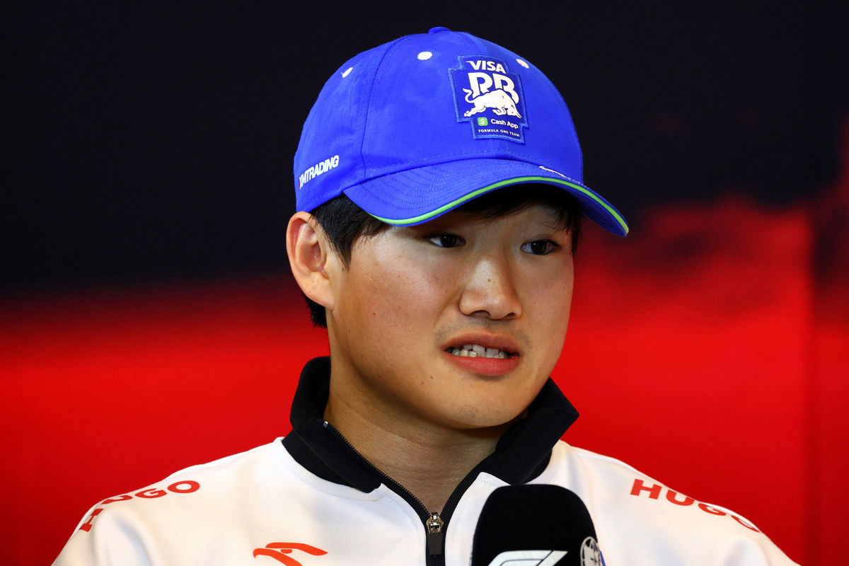 Yuki Tsunoda has been handed a significant fine for comments he made over team radio. Image: XPB Images