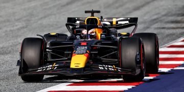 A stunning lap from Max Verstappen has seen the Red Bull Racing driver ease his way to pole position for the Austrian Grand Prix. Image: Coates / XPB Images