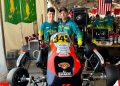 Max Walton (L) with father Kris is the best qualified of the Australians at the Rotax Max Grand Finals