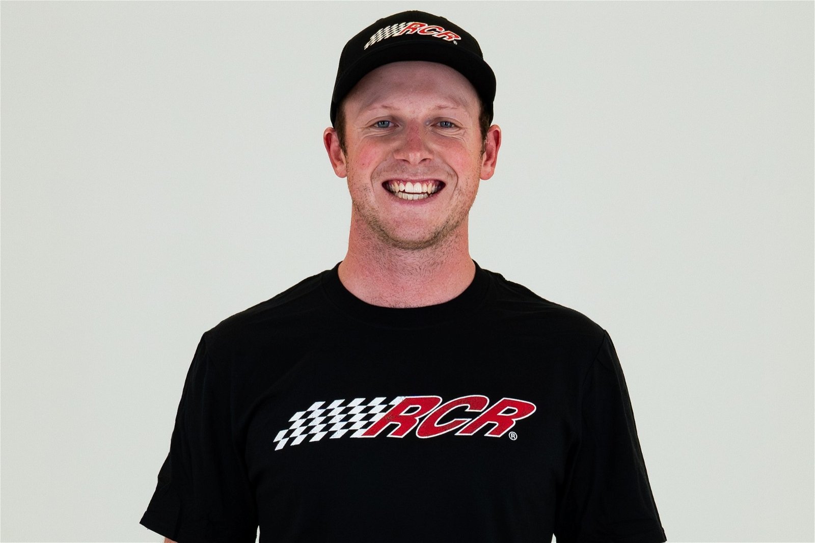 Will Brown wearing a Richard Childress Racing t-shirt and hat, to announce his NASCAR debut with the team. Image: Will Brown Instagram