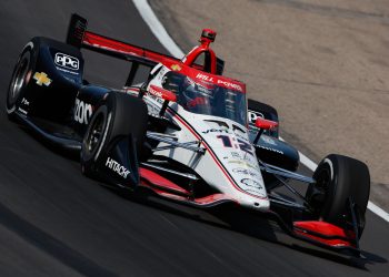 Will Power on track at Iowa Speedway.